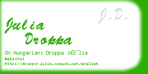 julia droppa business card